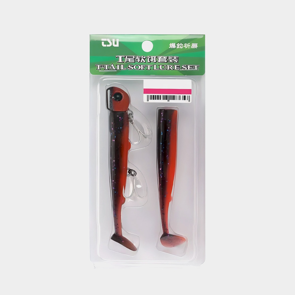 Vinilo Tsurinoya T-Tail Soft Lure Set-O 35 g x 11 cm