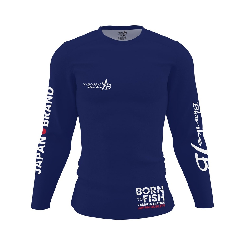 Polo Yamaga Blanks Navy Long Sleeve - Size XL