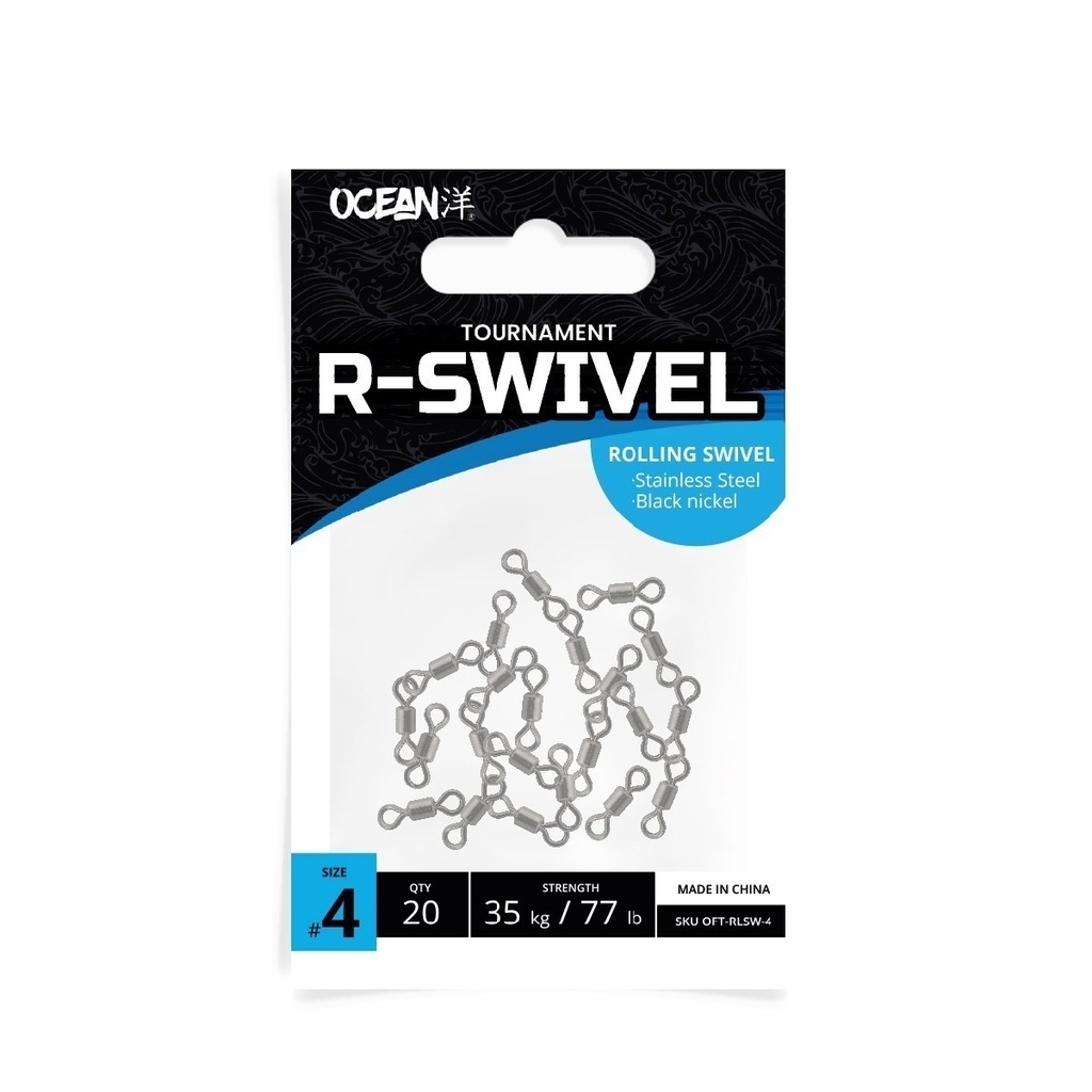 Sacavueltas Ocean Rolling #4 x 20 uds / Black Nickel