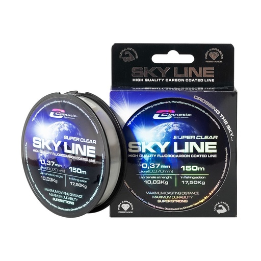 [330053] Monofilamento Cinnetic Sky Line Clear 150M - 0.37mm