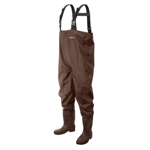 [2RN011-304-080] Wader Froggtoggs Rana Pvc Lug Chest - Brown Size 8