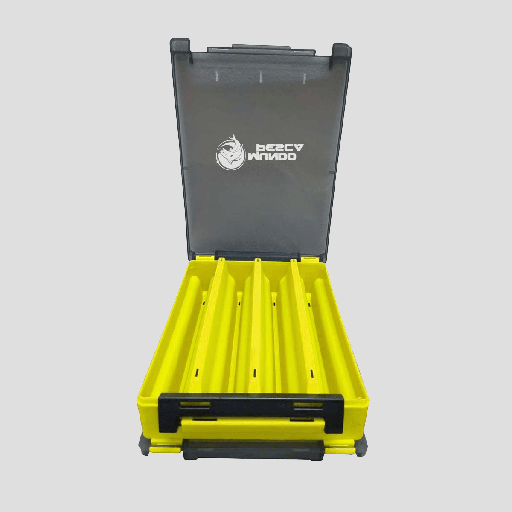 [CSE-MVM-A7] Caja Señuelera Mundo Pesca Vertical M / Amarillo - 7 Pcs